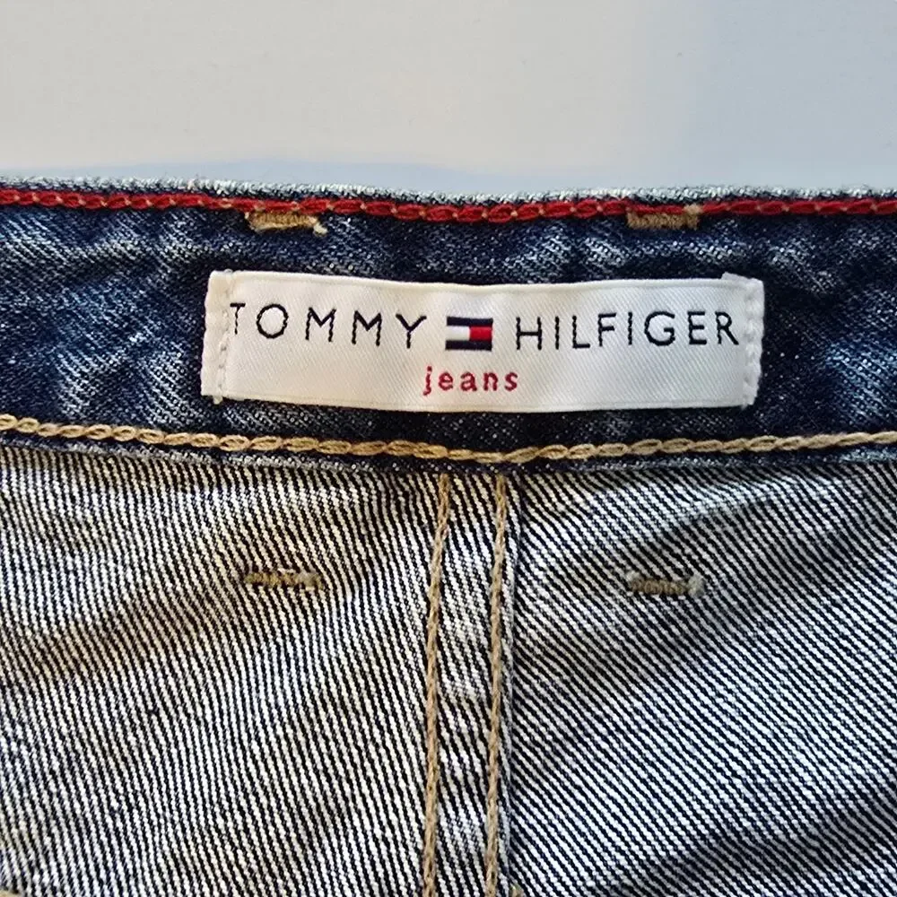 Vintage Tommy Hilfiger Jeans Womens Size 6 Blue Newest Slim Painter Retro Y2K